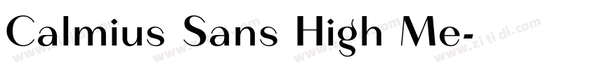 Calmius Sans High Me字体转换